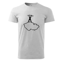 Mapa ČR - cyklista na prsou