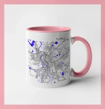 Budějce  - Mapa s vodními toky