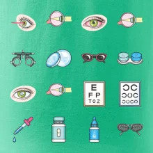Oční lékař ikony