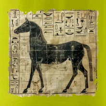 Egyptské hieroglyfy kůň