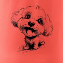 Černobílá karikatura Bišonek