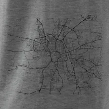 Mapy měst černobílé Budějce