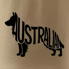 Australský Ovčák - nápis v těle