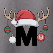 Vanoční rodinná trička - písmeno a čepice