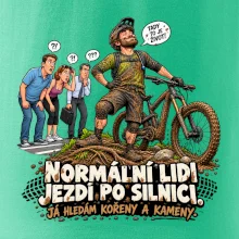 Normální lidi jezdí po silnici cyklistický humor