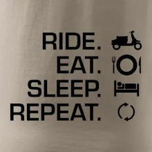 Ride Eat Sleep Repeat moto skútr