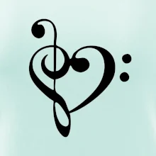 Houslový klíč srdce