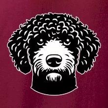 Lagotto romagnolo hlava na prsu