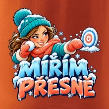 Rodinná vánoční trička - Mířím přesně máma sněhová bitva