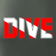 Dive nápis vlajka