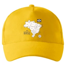 Brazílie mapa s názvy regionů