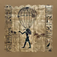 Egyptské hieroglyfy parašutista
