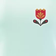 Folklor na prsu tulipán