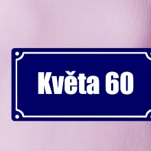 Jméno a věk - uliční cedule - modrá