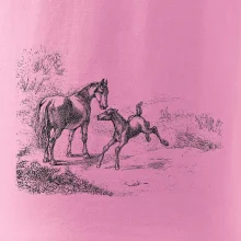 Kůň a hříbě malované