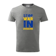 Barevný nápis Stop war in ukraine