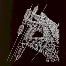 Nákres stožáru vysokého napětí