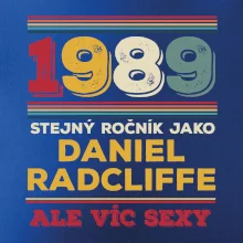 1989 stejný ročník jako Daniel Radcliffe