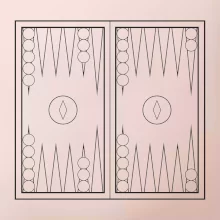 Backgammon černobílý