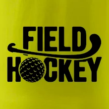 Field hockey míček a nápis