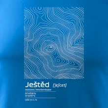 Ještěd - vrstevnice v obdélníku