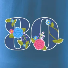 Květinové číslo kreslené - 80