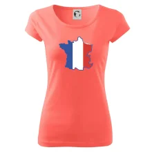 Francouzská vlajka mapa obrys