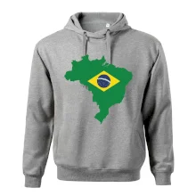 Brazílie vlajka v mapě