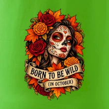 Born to be wild podzimní květinová lebka