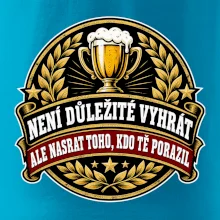 Není důležité vyhrát - pivní pohár a zlatý vavřín