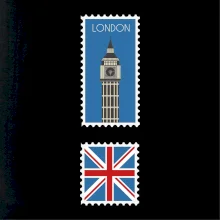 Londýn známka barevná