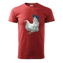 Slepice kreslená bílá