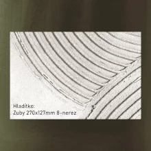 Hladítko zuby 270x127mm 8 nerez