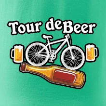 Tour de beer - kolo - pivo a nápis na zádech