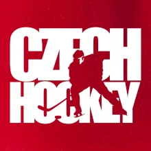 Czech hockey - nápis s hokejistou - Mistrovství světa v ledním hokeji 2026