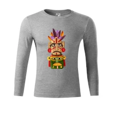 Mayové maska s peřím