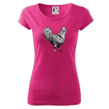 Kohout kreslený černobílý