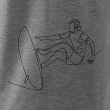 Surfař na vlně jedním tahem