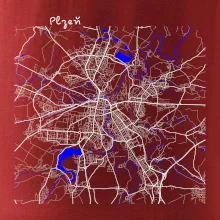 Plzeň mapa s vodními toky