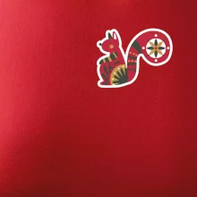 Folklor na prsu veverka