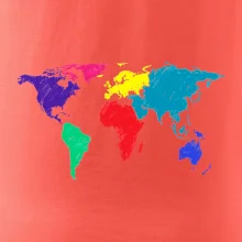 Světové kontinenty bez názvů - barevné