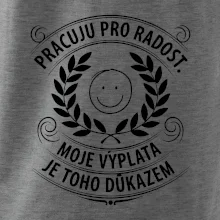 Pracuju pro radost. moje výplata je toho důkazem