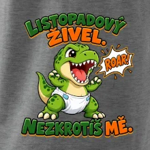 Listopadový živel zelený dinosaurus rex v plence
