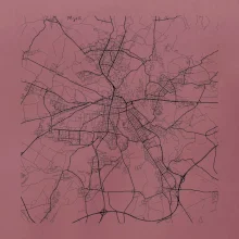 Mapy měst černobílé Plzeň