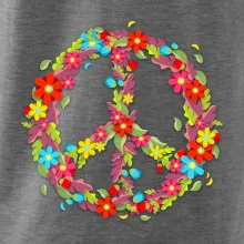 Peace symbol červené květiny