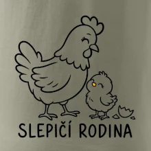 Slepičí rodina s kuřátkem