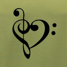 Houslový klíč srdce