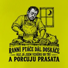 Řezník vzhůru od tří a porcuju prasata