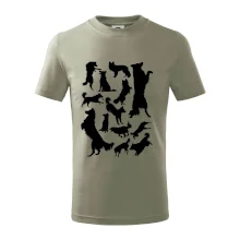 Border kolie siluety