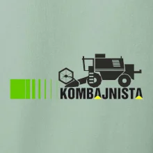 Kombajnista zelená a žlutá